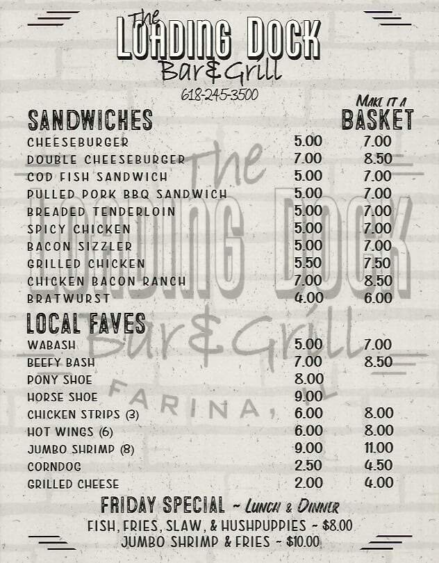 Menu page 1