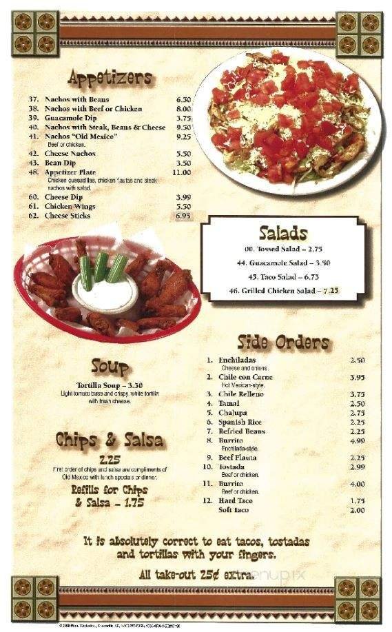 Menu page 1