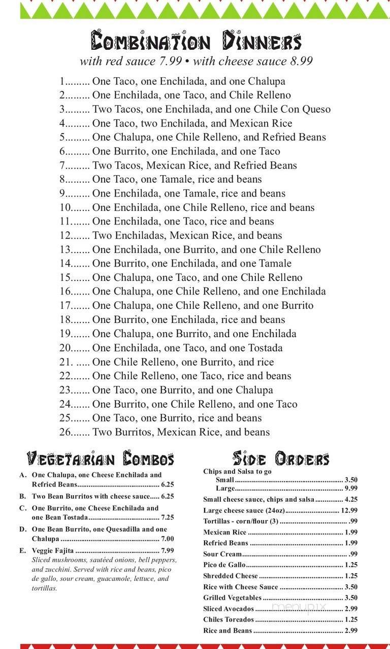 Menu page 1