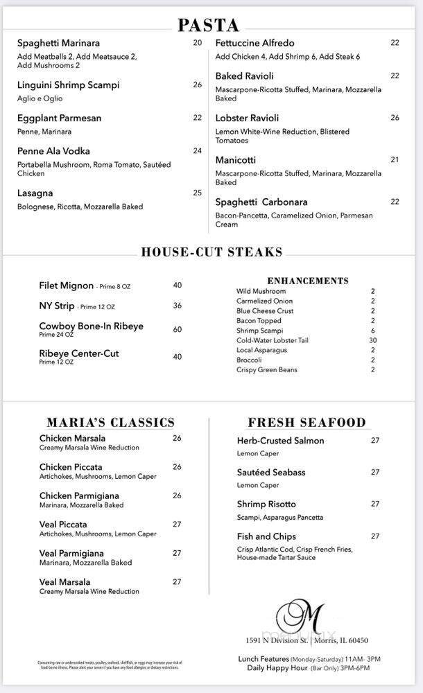 Menu page 1