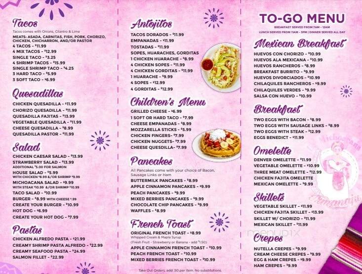 Menu page 1