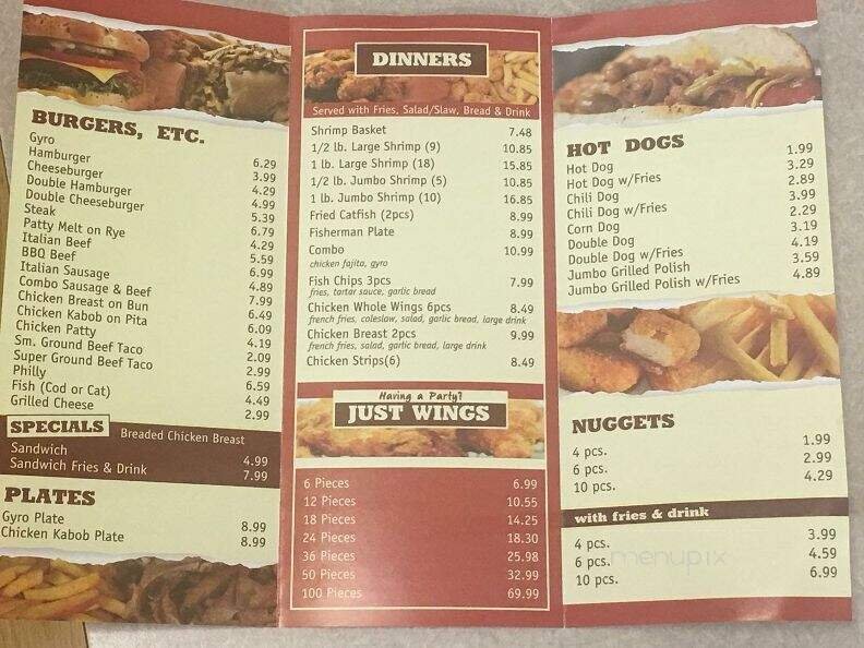 Menu page 1