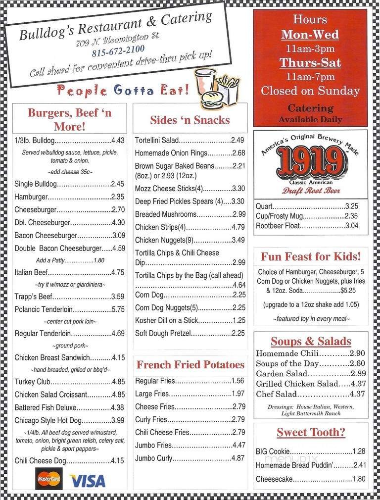 Menu page 1
