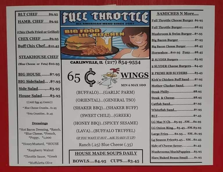 Menu page 1