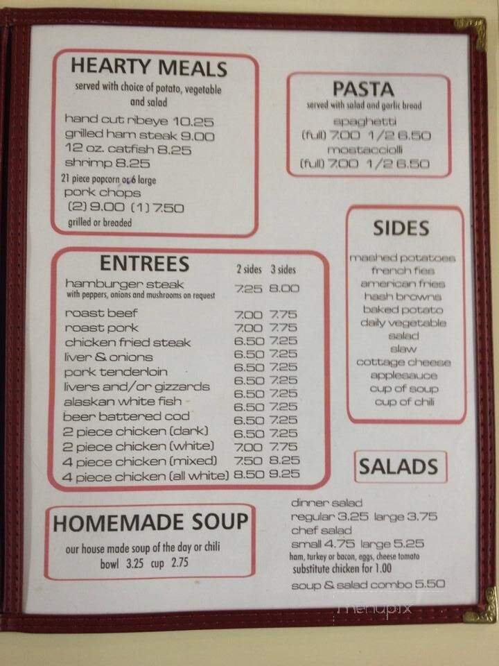 Menu page 1