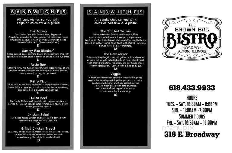 Menu page 1