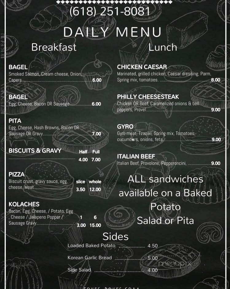 Menu page 1