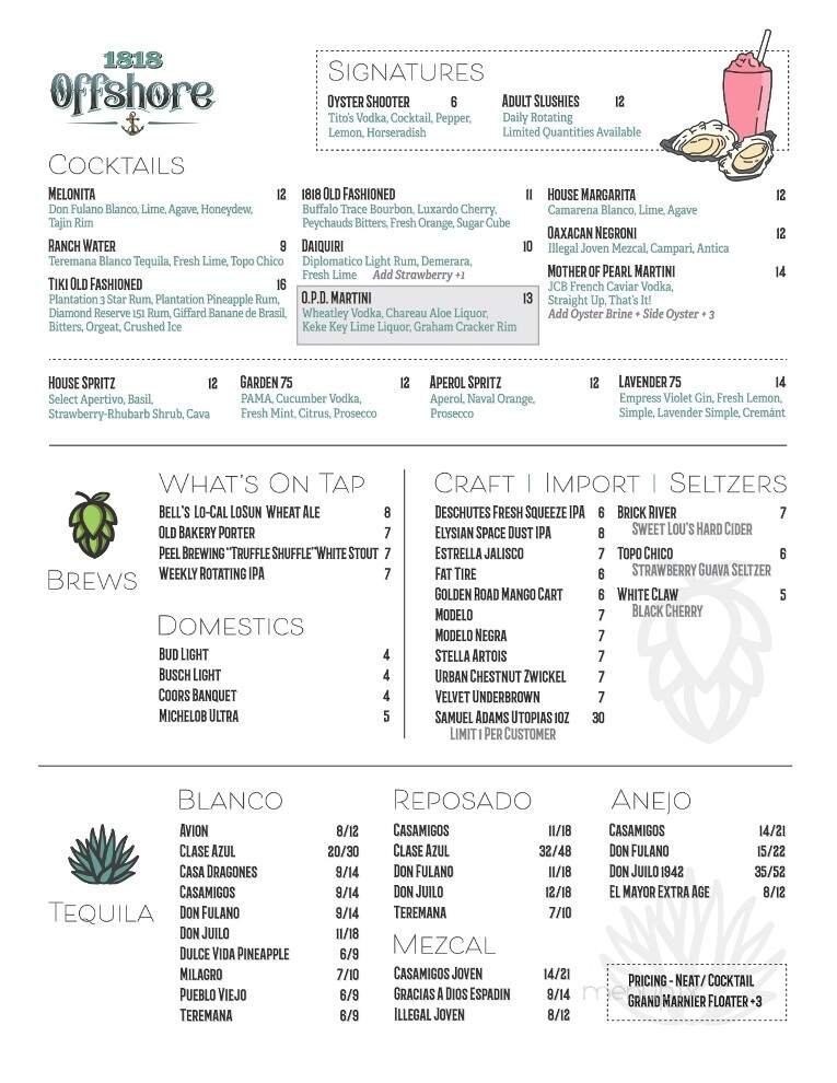 Menu page 1