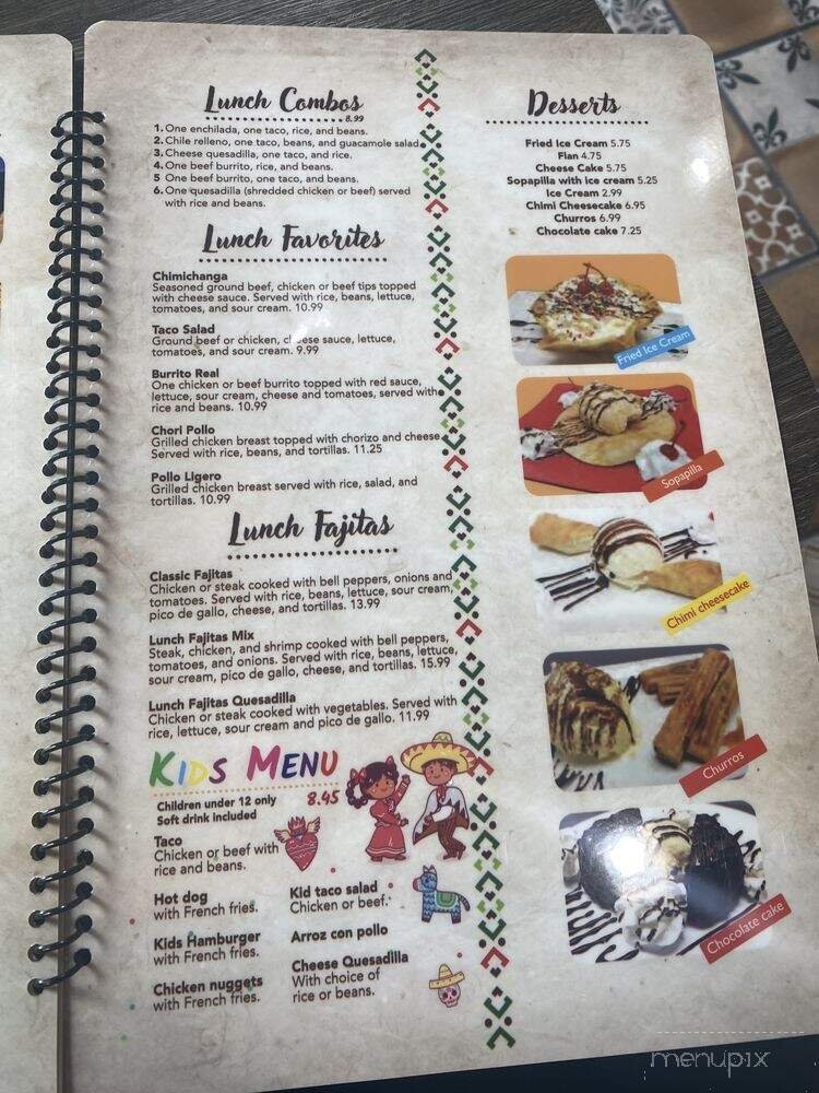 Menu page 1