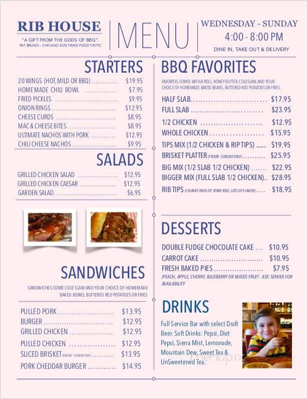 Menu page 1