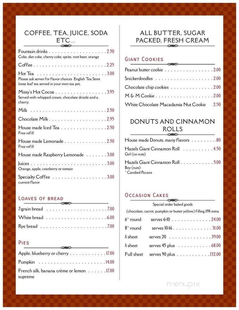 Menu page 1