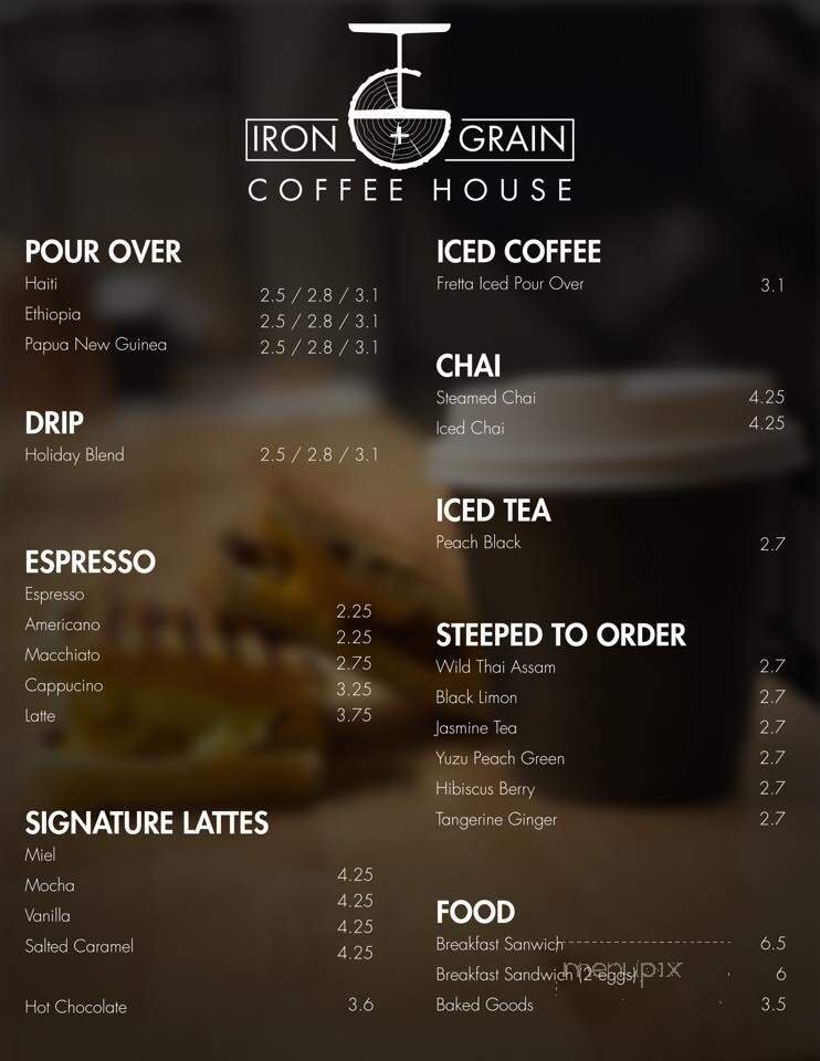 Menu page 1
