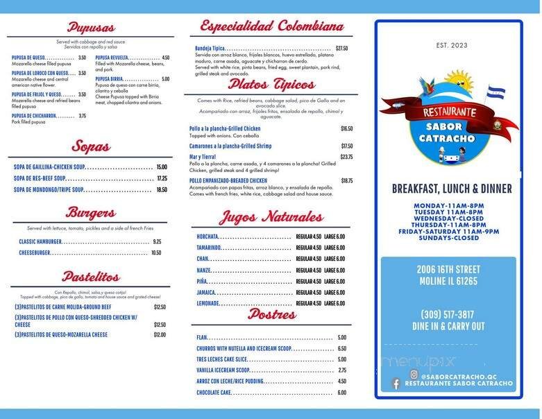 Menu page 1