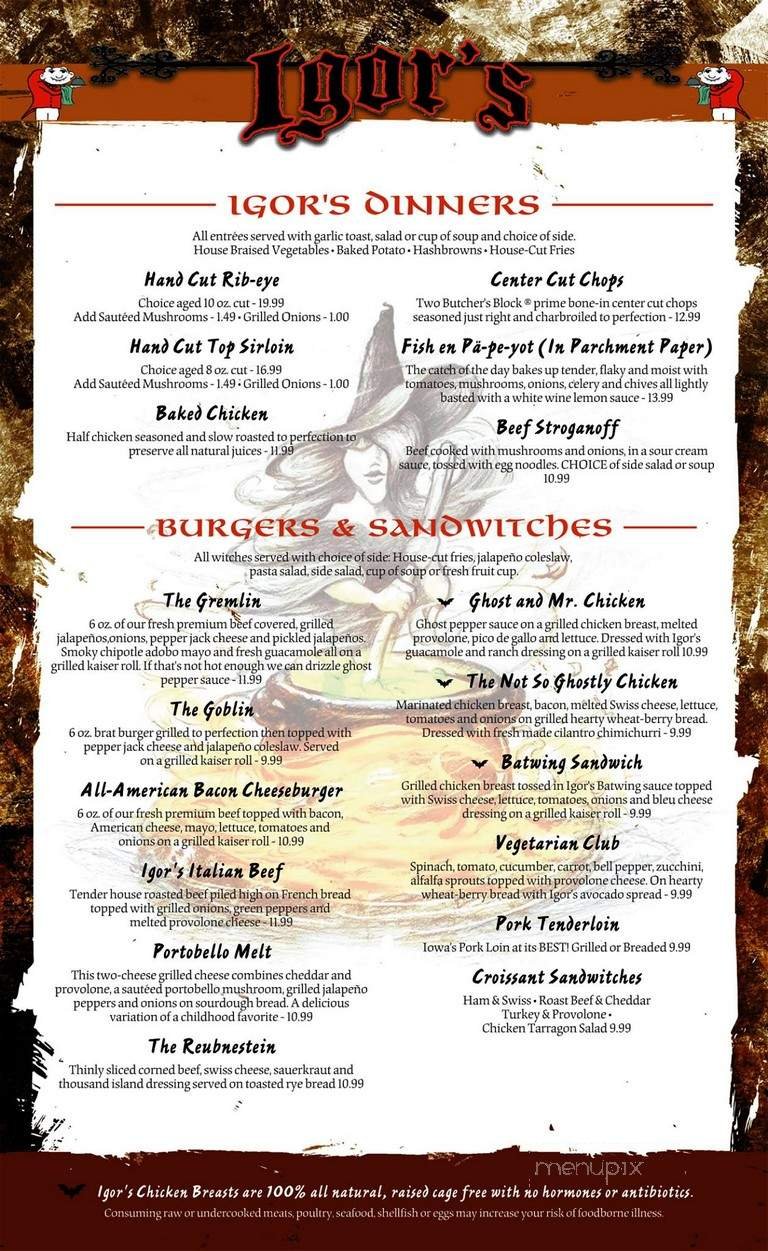 Menu page 1