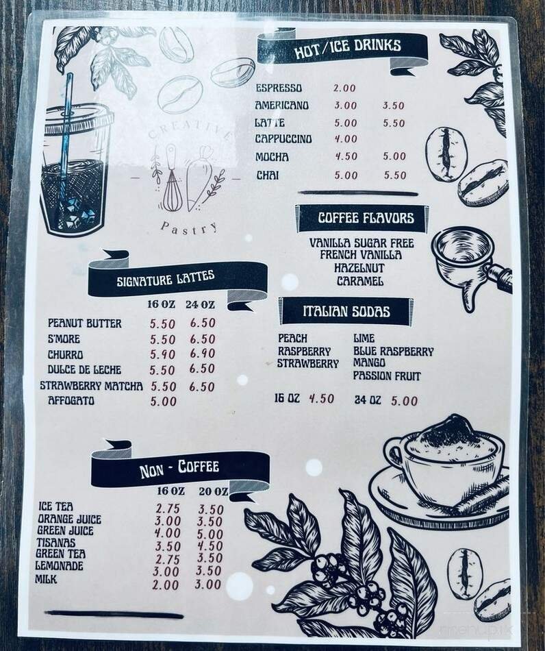 Menu page 1