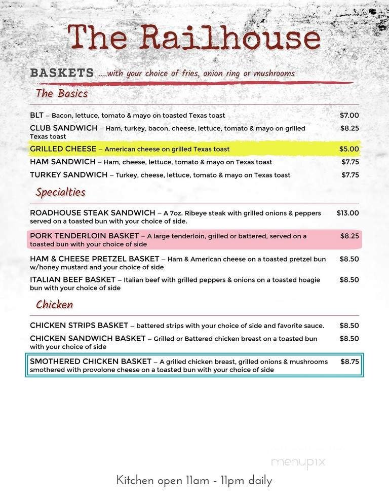 Menu page 1