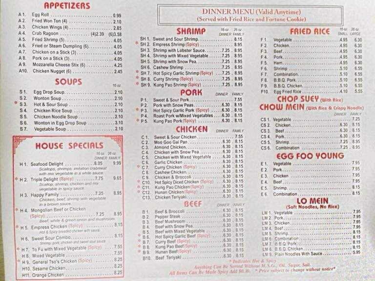 Menu page 2