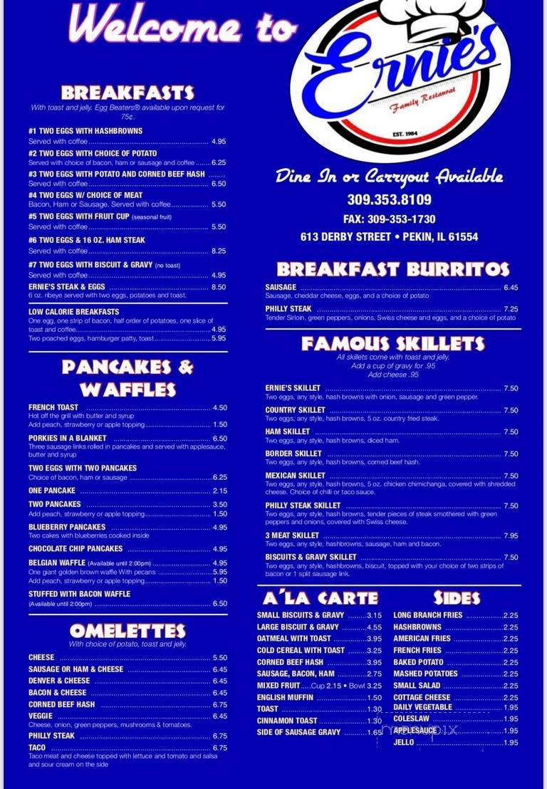 Menu page 1