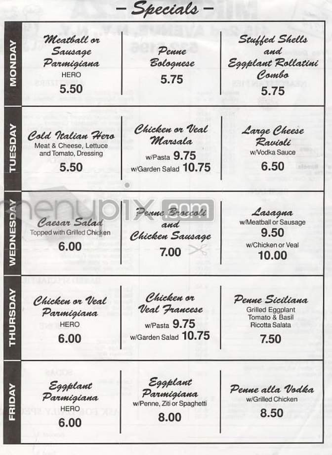 Menu page 2