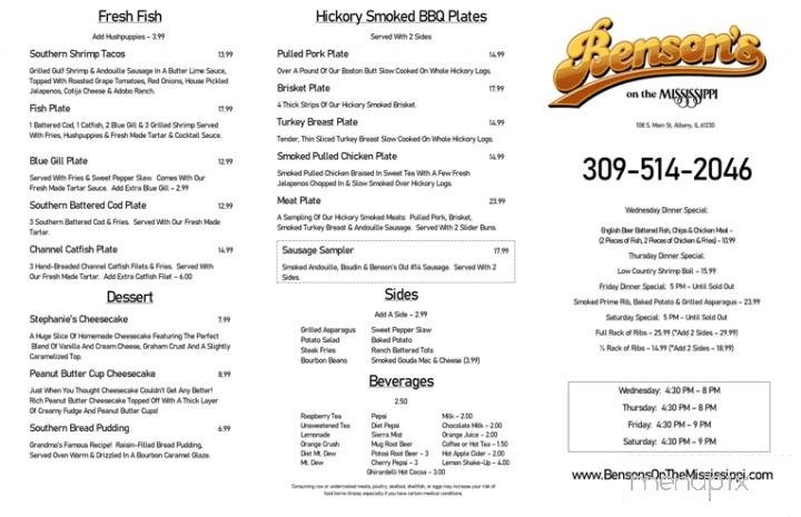 Menu page 1