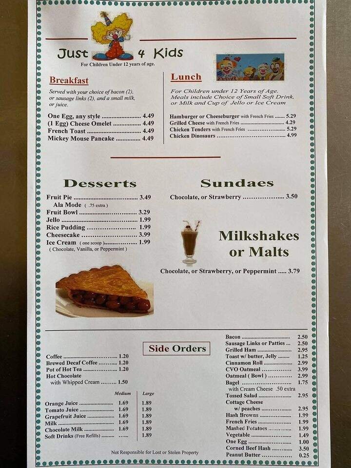 Menu page 1