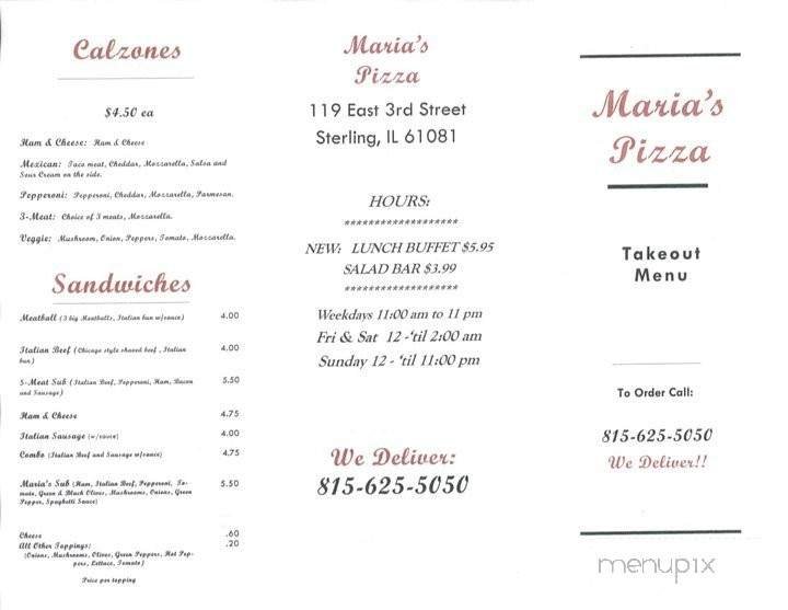 Menu page 1