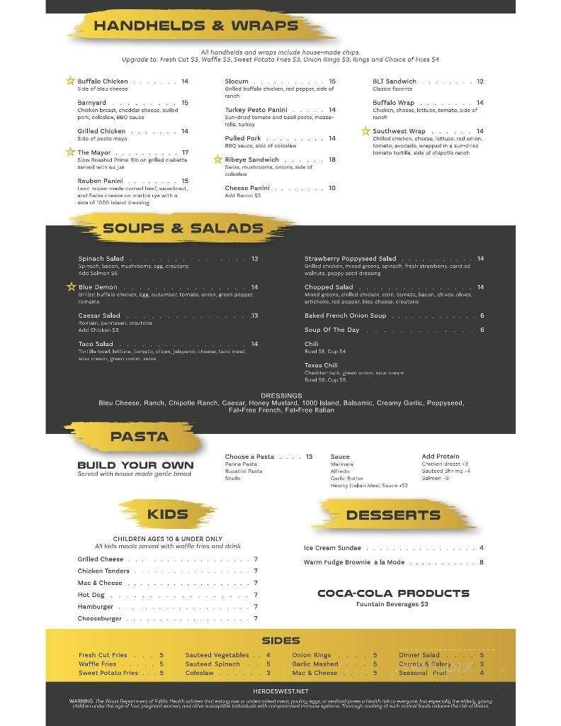 Menu page 1