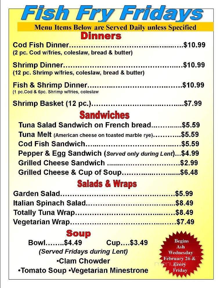 Menu page 1