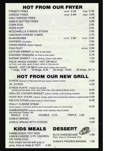Menu page 1