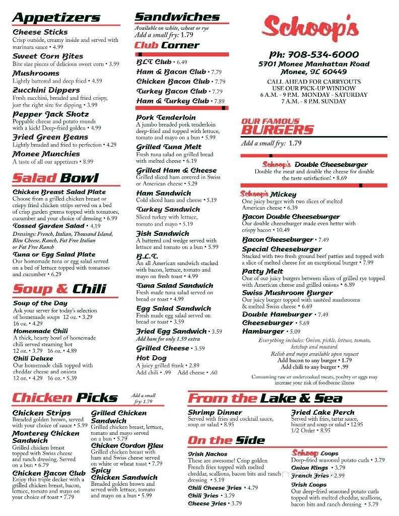 Menu page 1