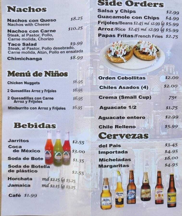 Menu page 1