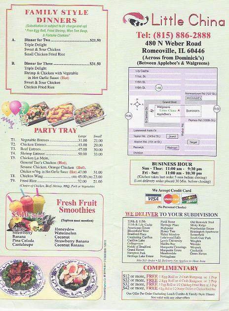 Menu page 1