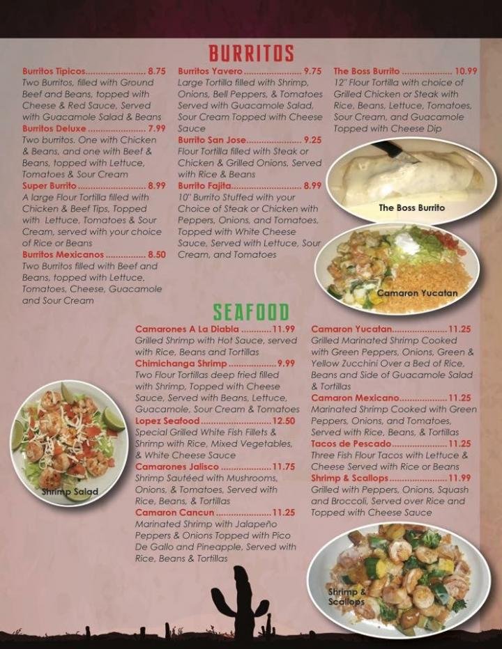 Menu page 2