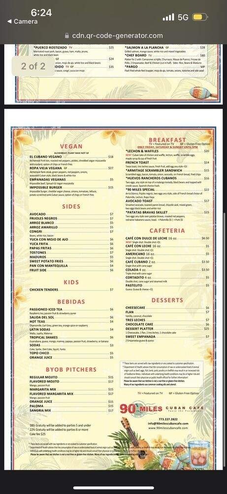 Menu page 2