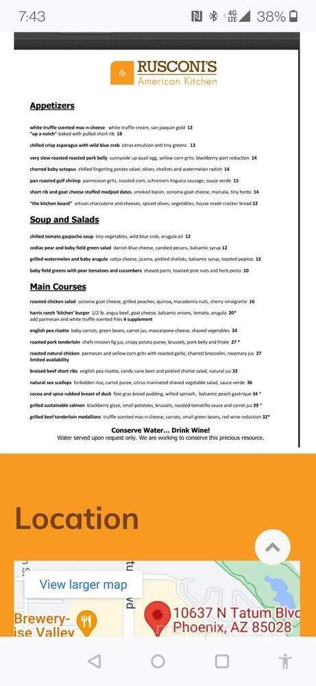 Menu page 1
