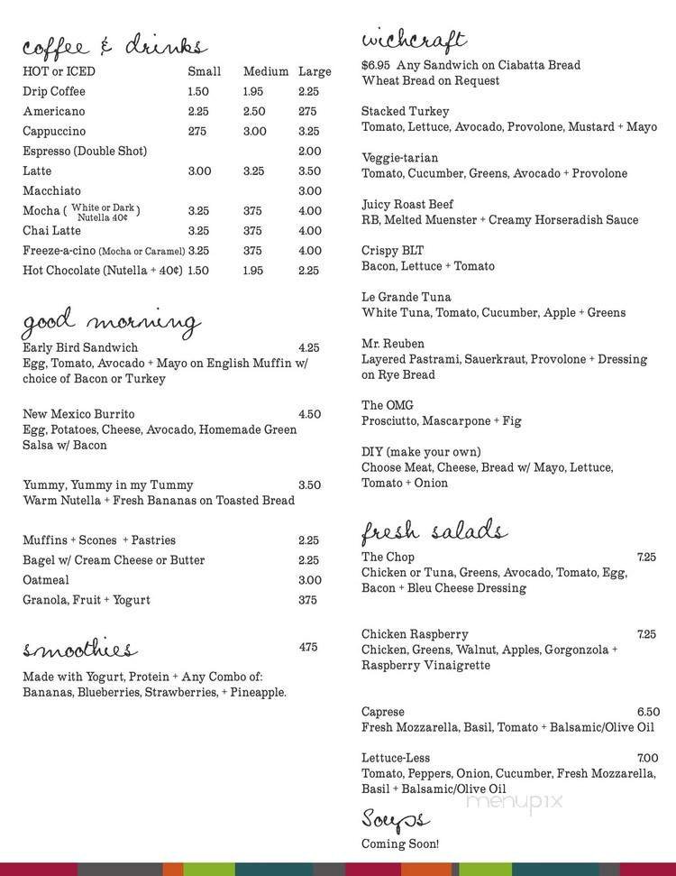 Menu page 1