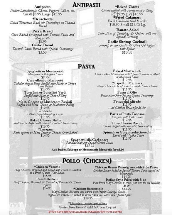 Menu page 1