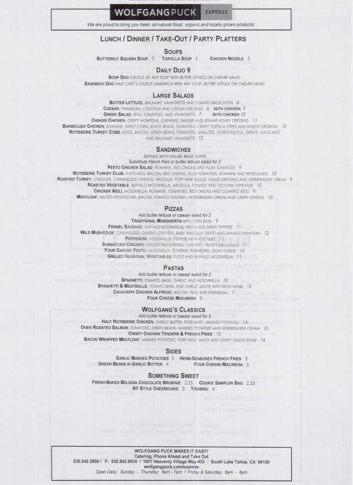 Menu page 1