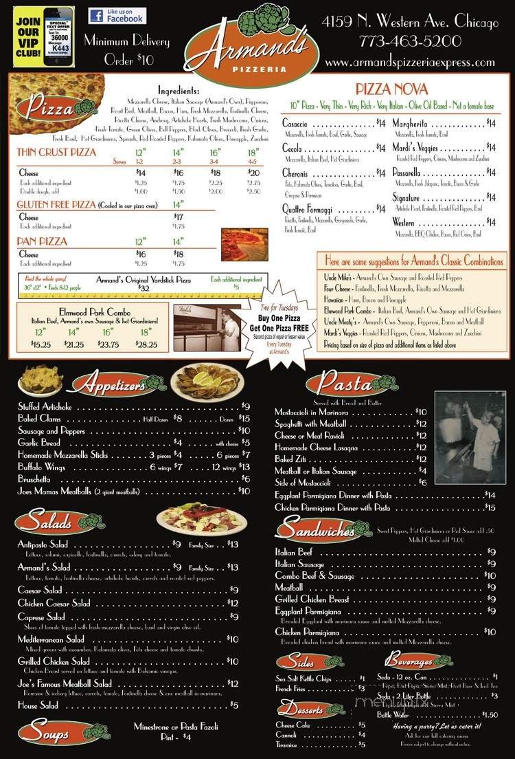 Menu page 1