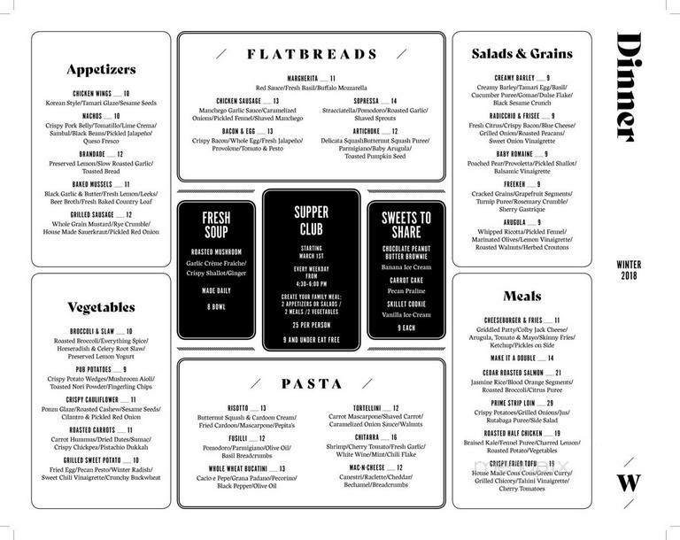 Menu page 1