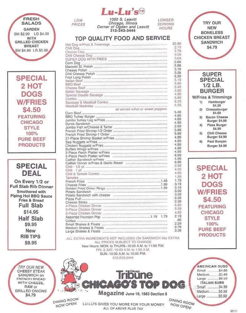 Menu page 2
