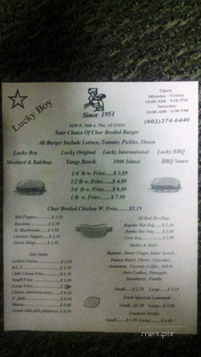 Menu page 1