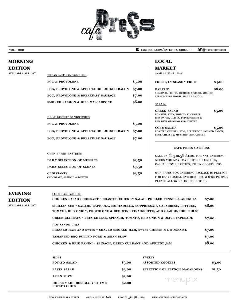 Menu page 1