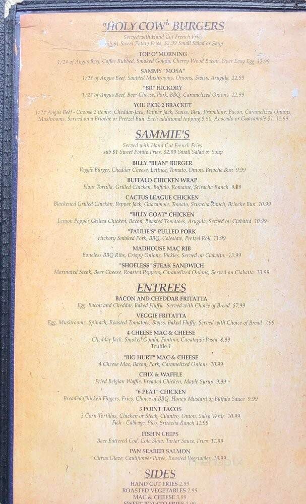 Menu page 1