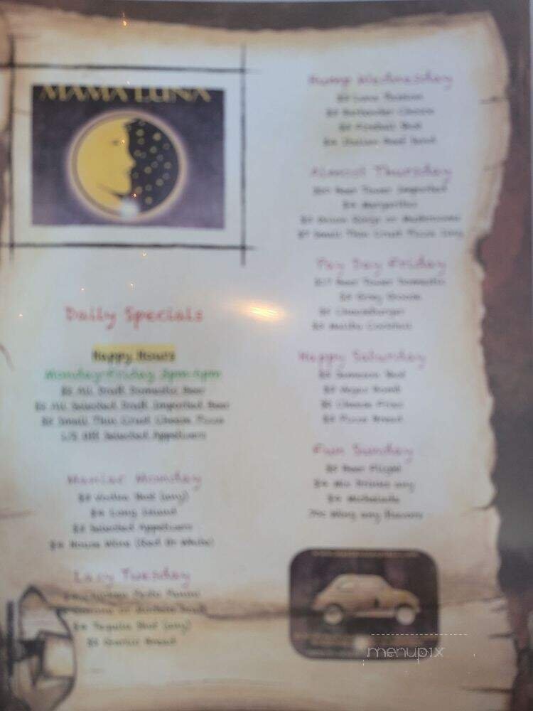 Menu page 1