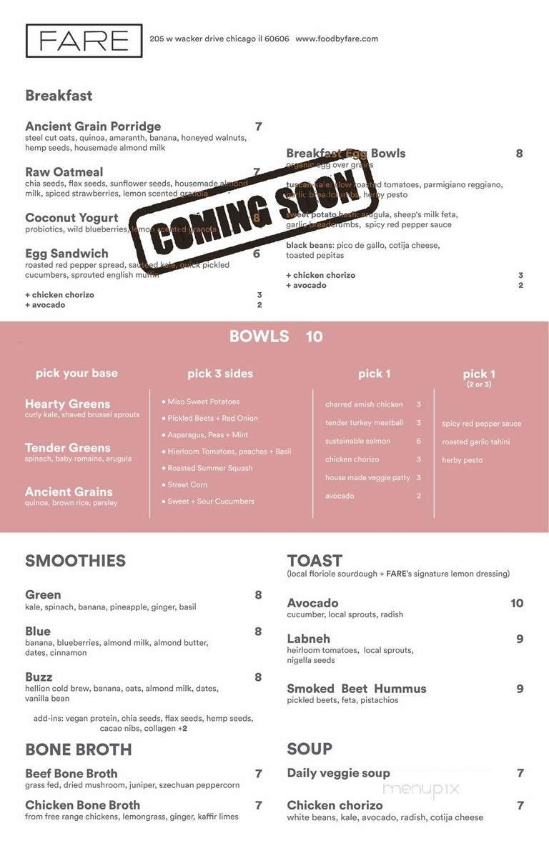 Menu page 1
