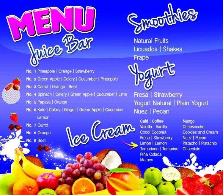 Menu page 1