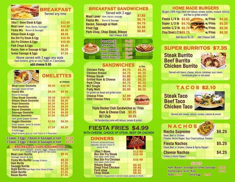 Menu page 1