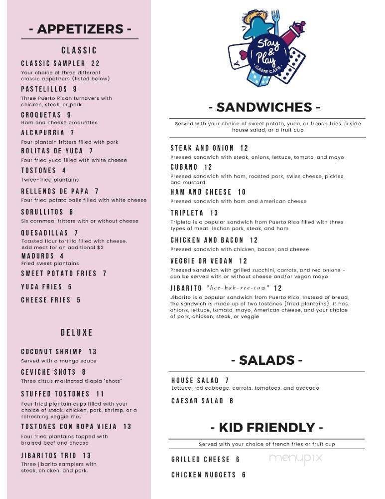 Menu page 2