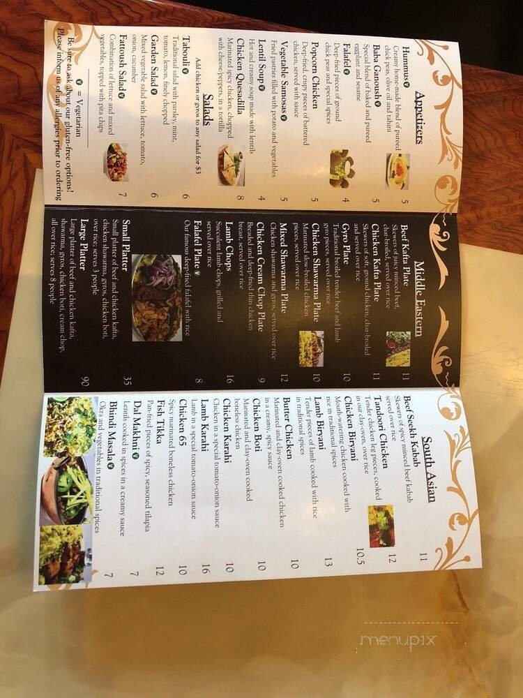Menu page 1